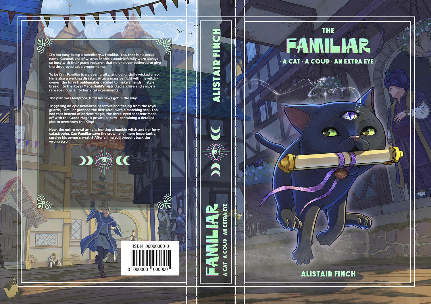 Elliot cipher book cover design Book cover design for a dark mystery detective novel