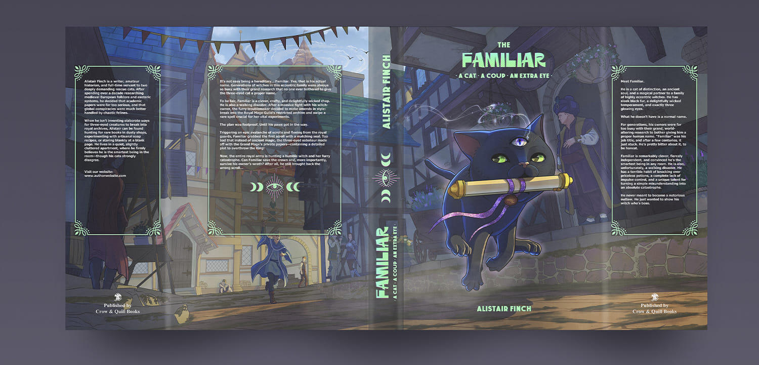 Elliot cipher book cover design Book cover design for a dark mystery detective novel