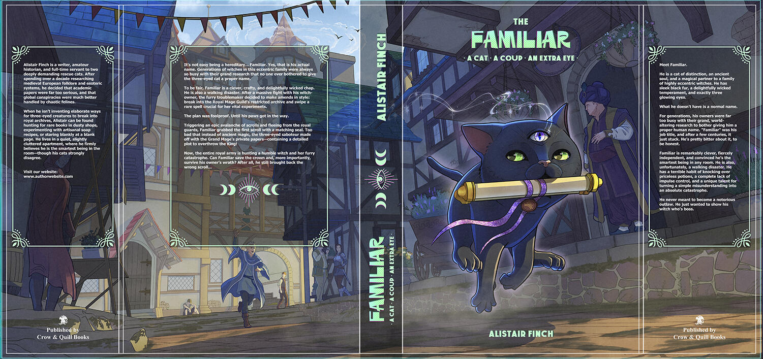 Elliot cipher book cover design Book cover design for a dark mystery detective novel