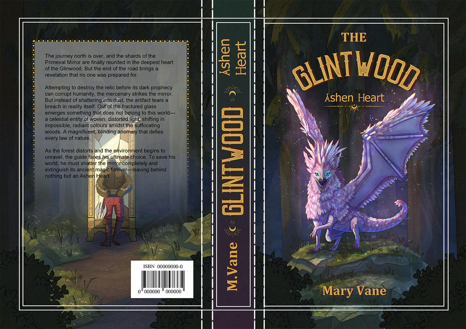 Book cover design for a dark mystery detective novel