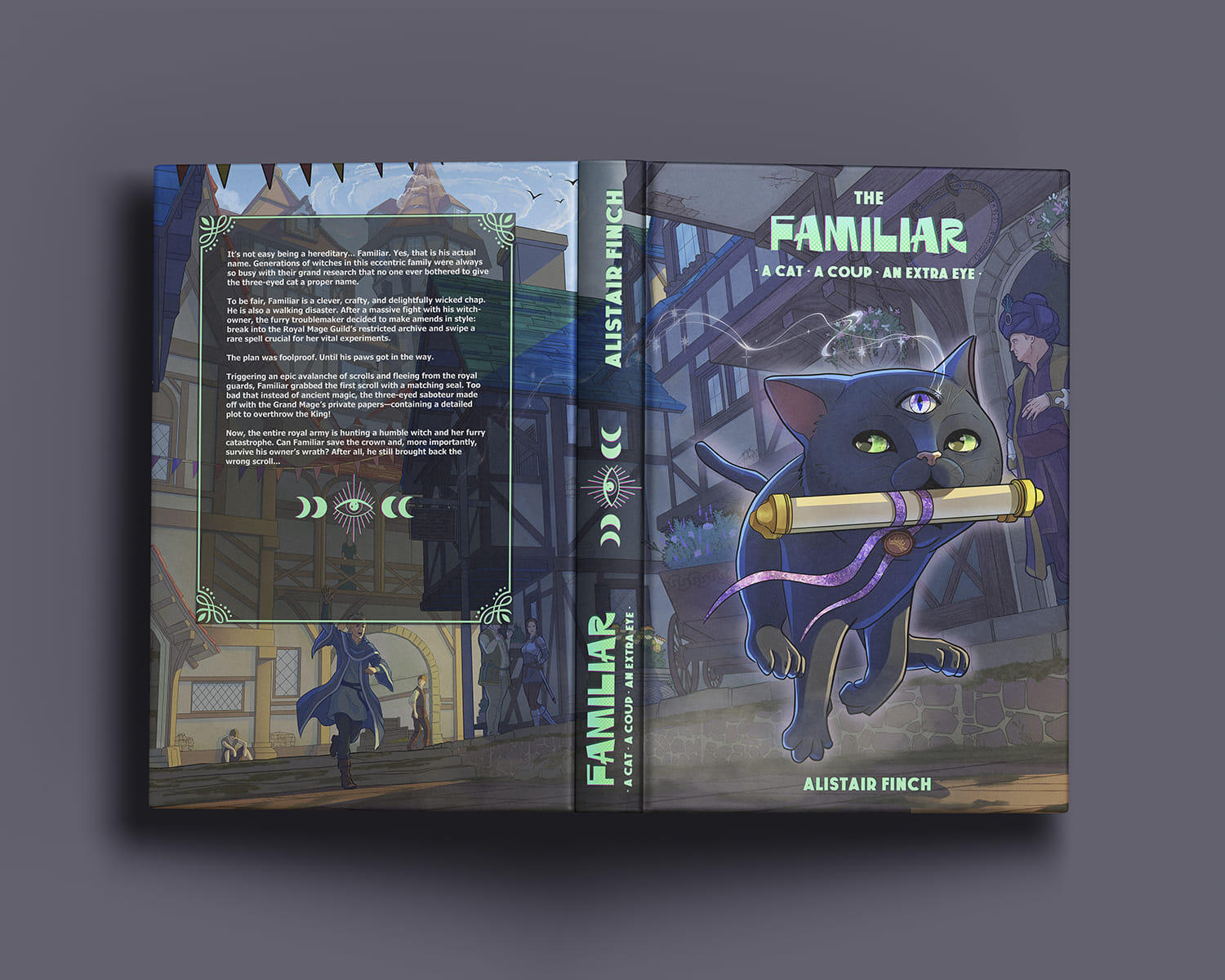 Elliot cipher book cover design Book cover design for a dark mystery detective novel